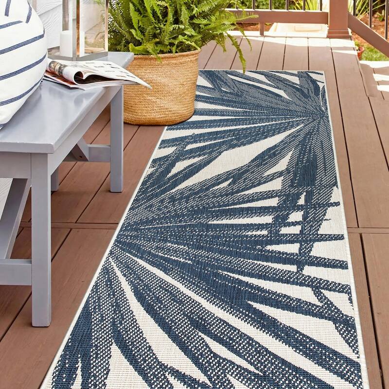World Rug Gallery Tropical Nature Inspired Indoor/Outdoor Area Rug