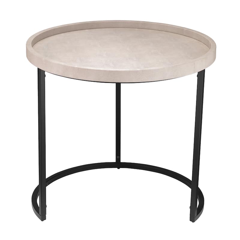 Alden Décor Holden Faux Shagreen Nesting Tables (Set of 3)
