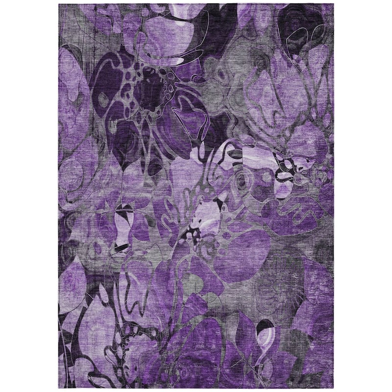 Malu Artistic Abstract Weather Resistant Timeless Fusion Outdoor Rug