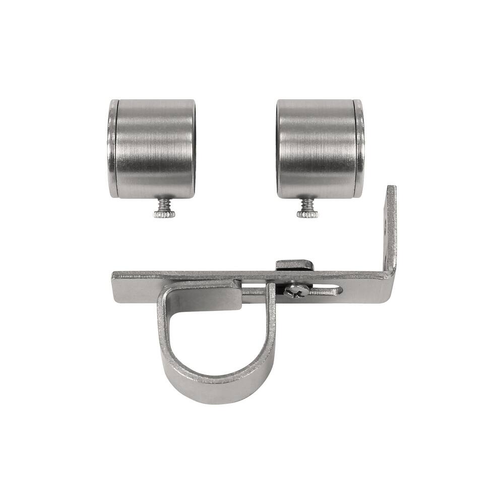 Lumi Home Furnishings 1" Corner connector with one Bracket Brushed Nickel(2-PK)