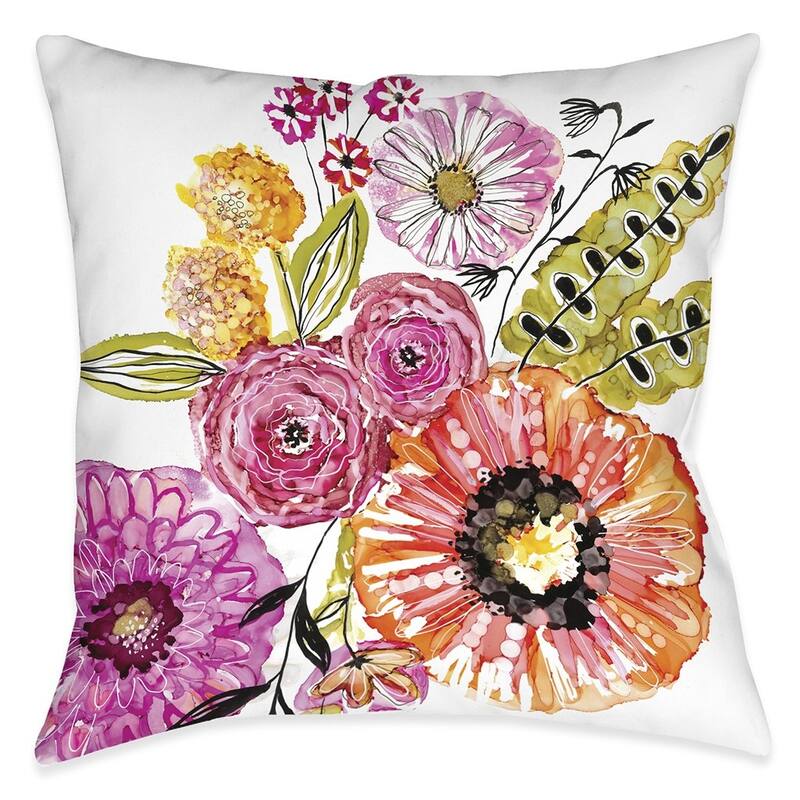 Springtime Florals Outdoor Pillow
