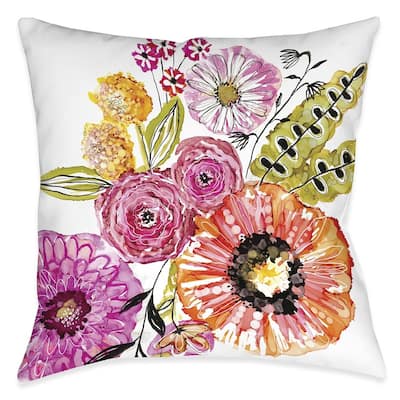 Springtime Florals Outdoor Pillow