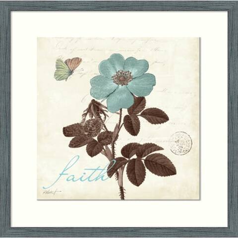 Touch of Blue II Faith by Katie Pertiet Framed Wall Art Print