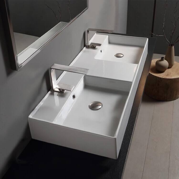 Nameeks Scarabeo 5143-Two Hole Teorema 2.0 47-13/16" Rectangular