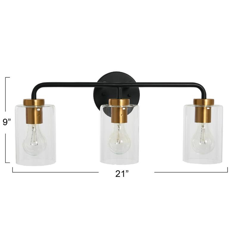 Robert Stevenson Lighting Kendrick - Metal and Glass Vanity Light