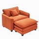 preview thumbnail 11 of 45, Organnice 40" Chenille Lounge Chair for Reading, Modern Couch Cozy Sofa Bed with Ottoman, Living Room Single Sofa Accent Chair