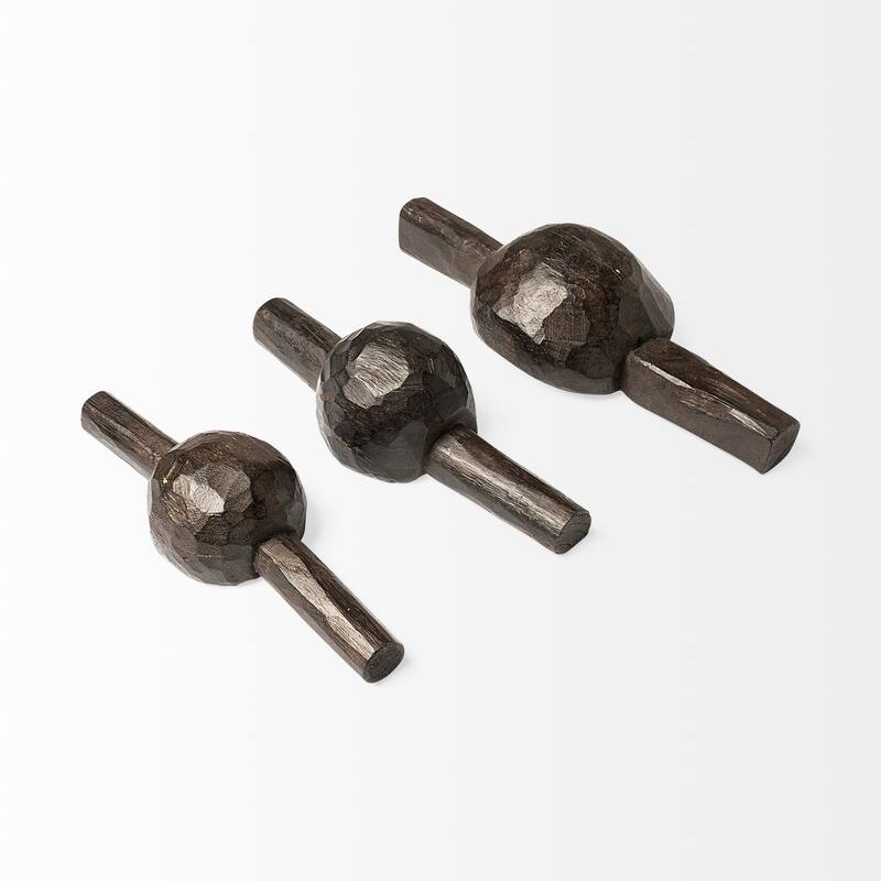 Oro (Set of 3) Brown Tribal Inspired Measuring Cups