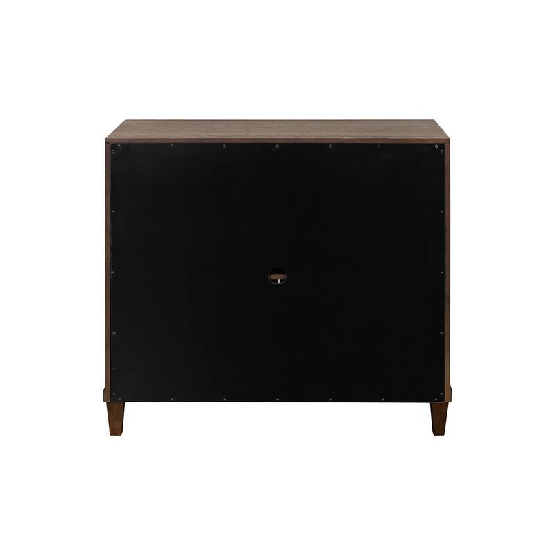 Modern Wood 40" Console with with doors, TV Stand, Accent Cabinet, Entryway Console, Fully Assembled, Brown
