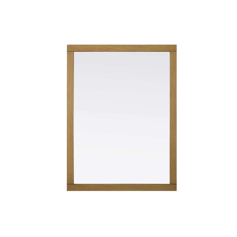Solene Wooden Rectangle Mirror (42-48 x 36 in.) - Honey Teak - 48" x 36"