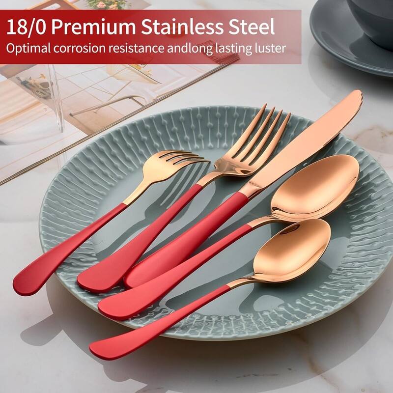 20 Piece 18/0 Stainless Steel Flatware Cutlery Set Service for 4,Mirror Finish
