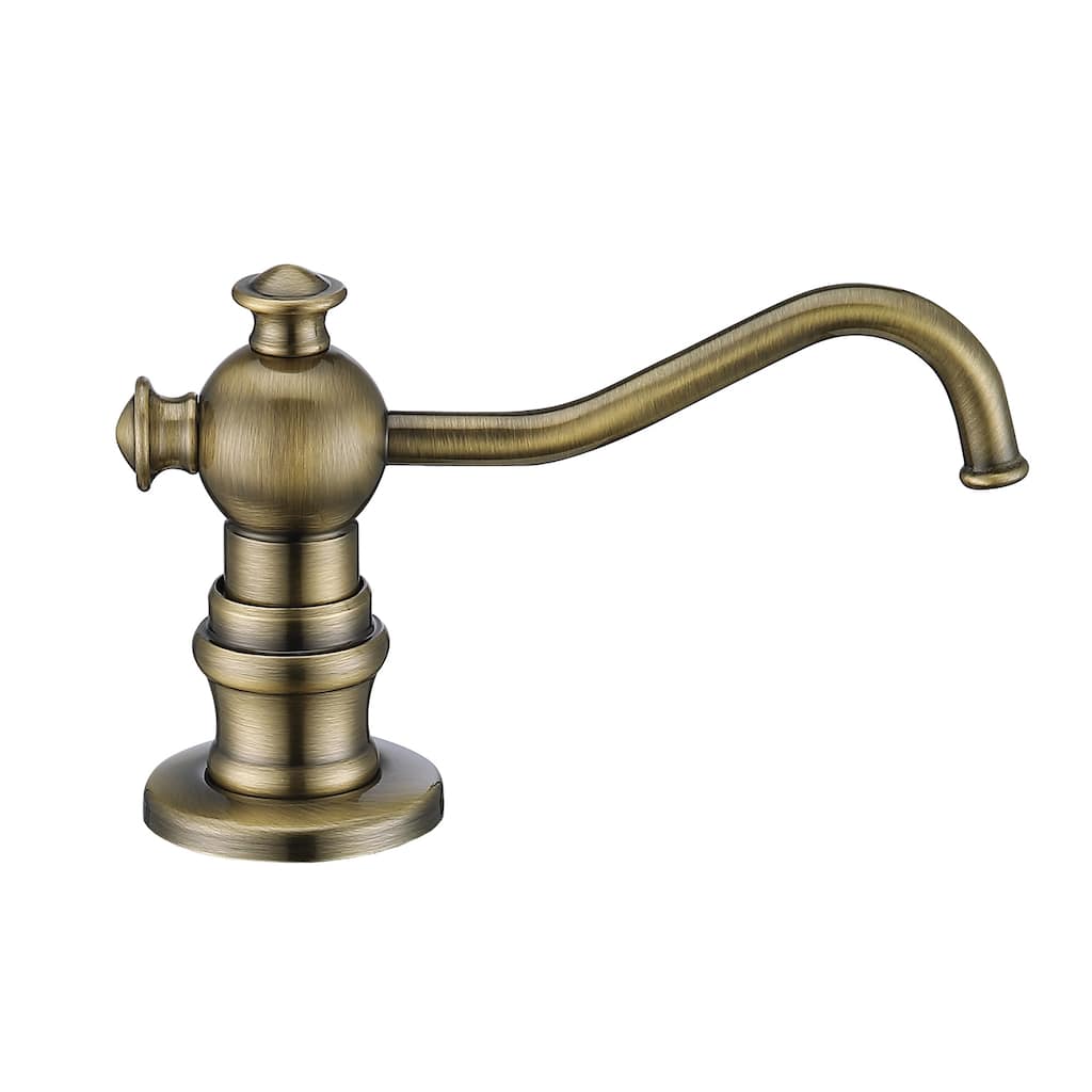 Whitehaus 5" Deck Mount Solid Brass Kitchen Soap And Lotion Dispenser