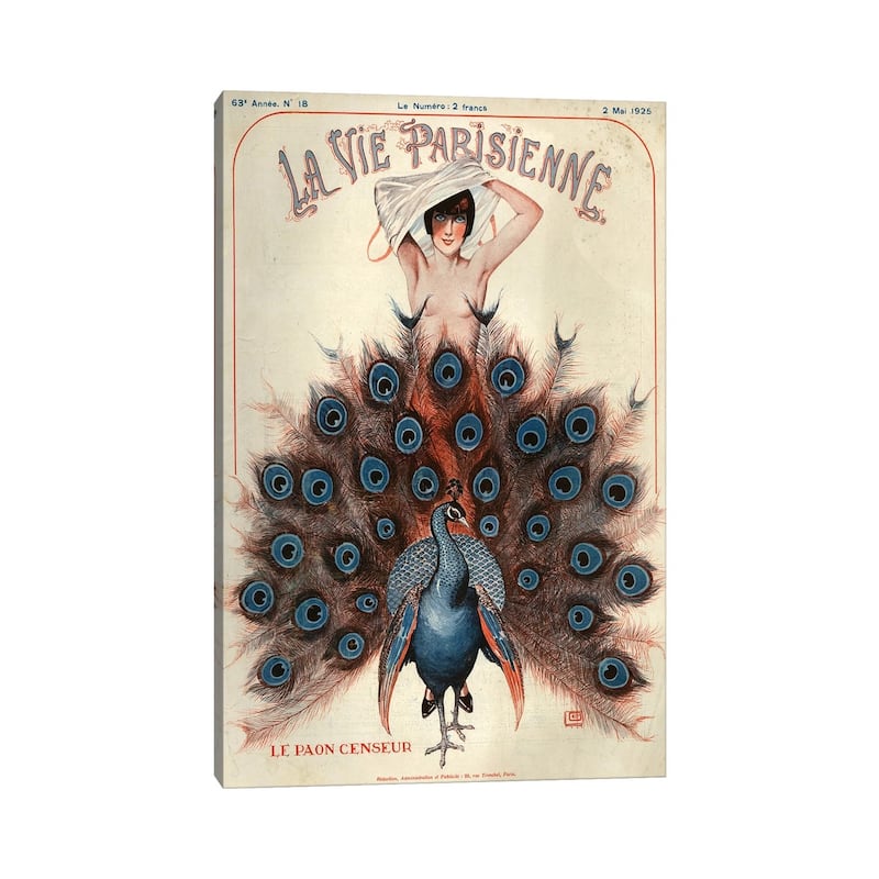 iCanvas "1925 La Vie Parisienne Magazine Cover" by Georges Leonnec Canvas Print
