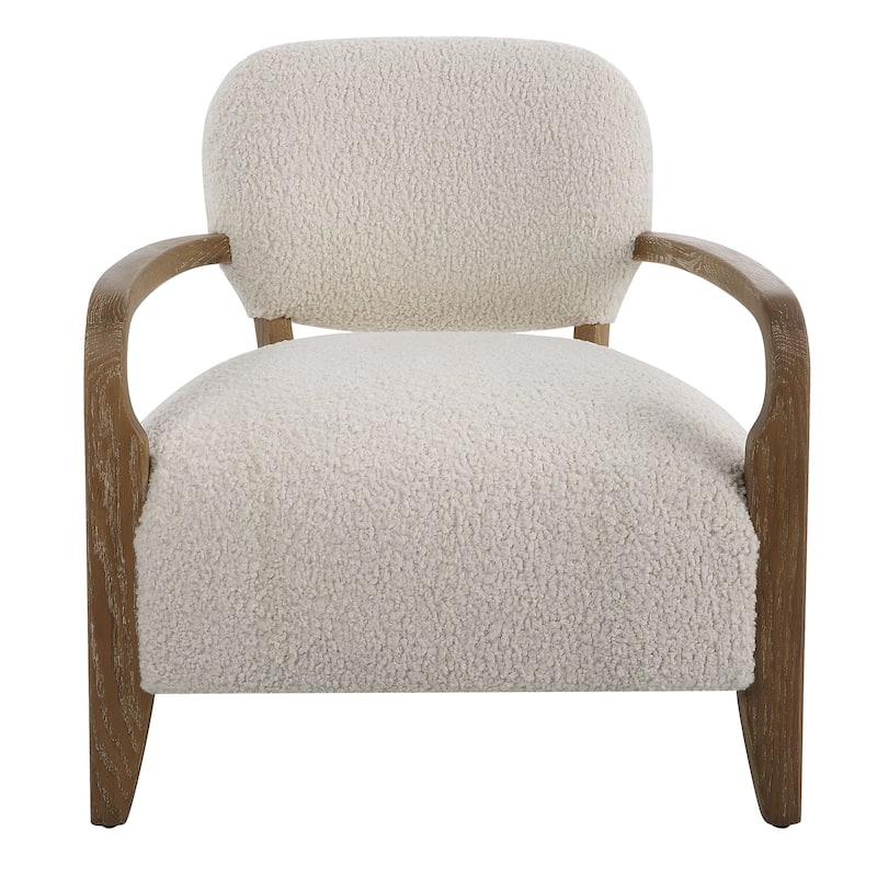 Uttermost Telluride Natural Shearling Accent Chair - 28"W x 30"H x 31"D