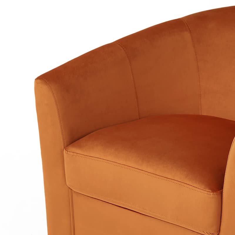 Modern 29"W Upholstered Swivel Barrel Chair for Living Room