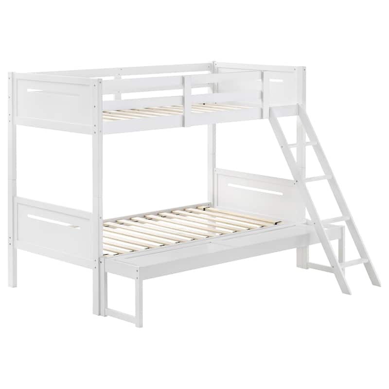 Littleton Transitional Wood Bunk Bed with Slatted Mattress
