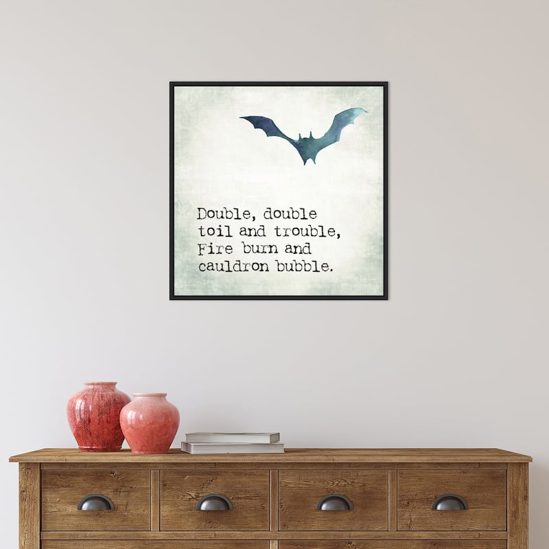 Amanti Art Double Double Bat Framed Canvas Wall Art