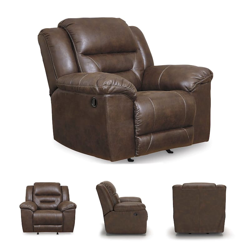 Stoneland Contemporary Rocker Recliner Chocolate