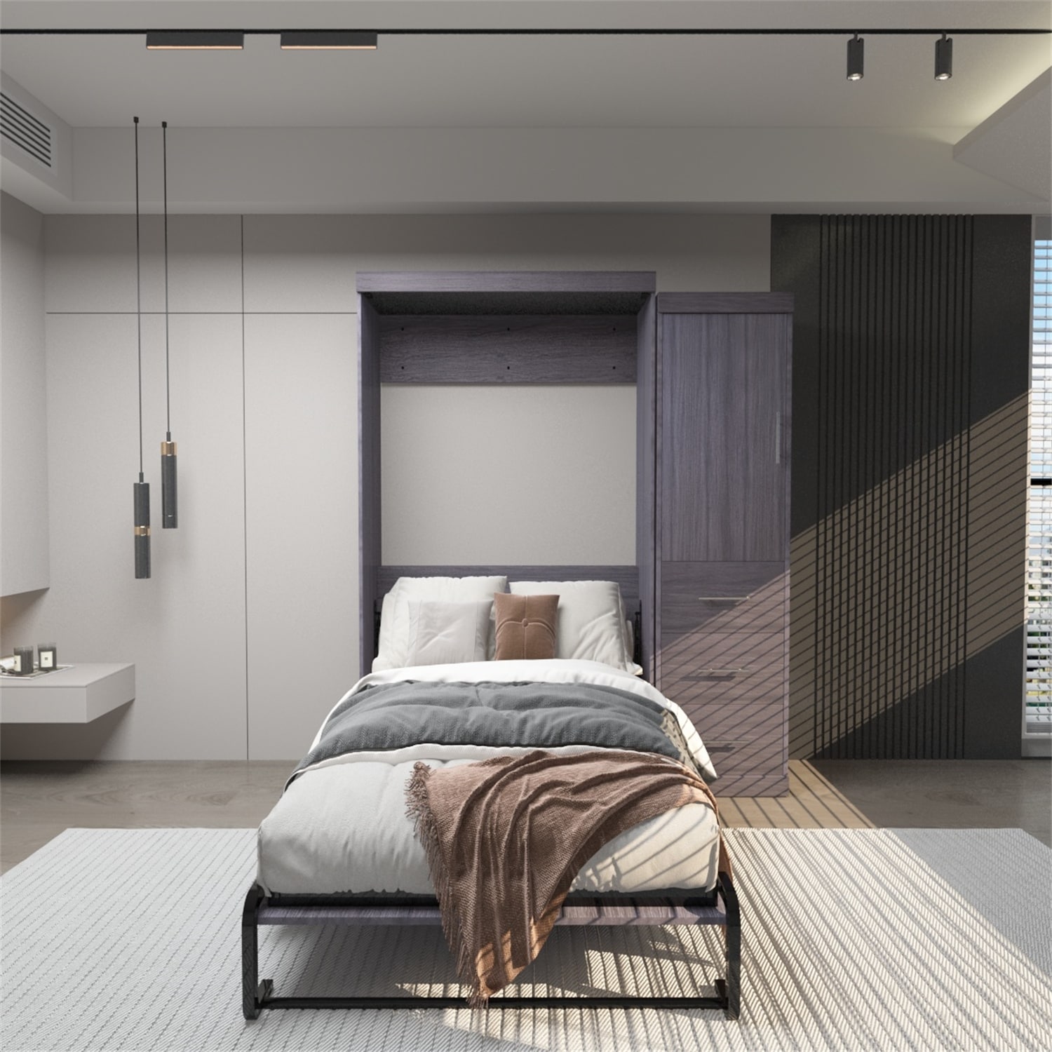 Twin storage murphy sales bed