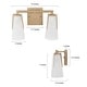 preview thumbnail 20 of 22, Modern Glam 2/3/4-Lights Gold Bathroom Vanity Lights Dimmable Frosted Funnel Glass Wall Sconces