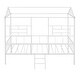 preview thumbnail 26 of 27, Twin Size Metal House Bed Frame with Slatted Support, No Box Spring Needed