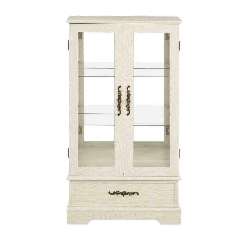 Curio Display Cabinet with Adjustable Glass Shelves