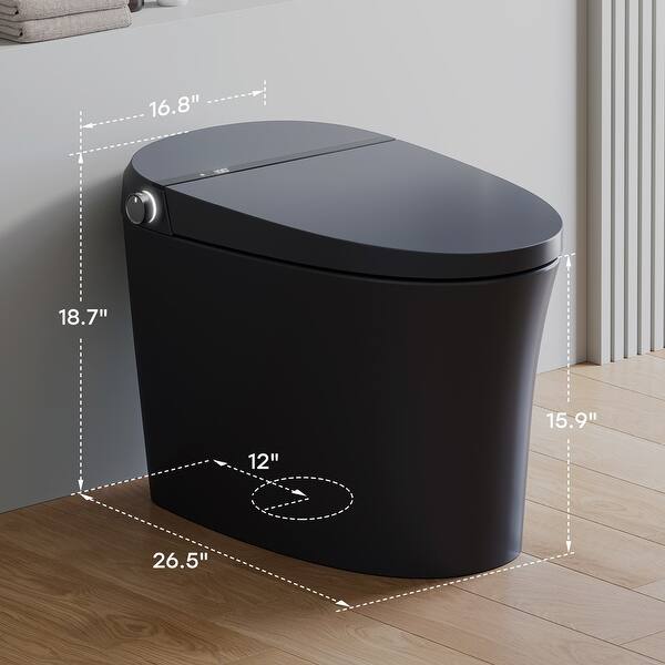 HOROW T36 Unique Black Smart Bidet Toilet with Auto Flush & LED Screen