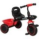 preview thumbnail 11 of 18, Adjustable Toddler Tricycle for Kids Ages 2-5 with Safety Features, Basket, and Puncture-Resistant Wheels Red