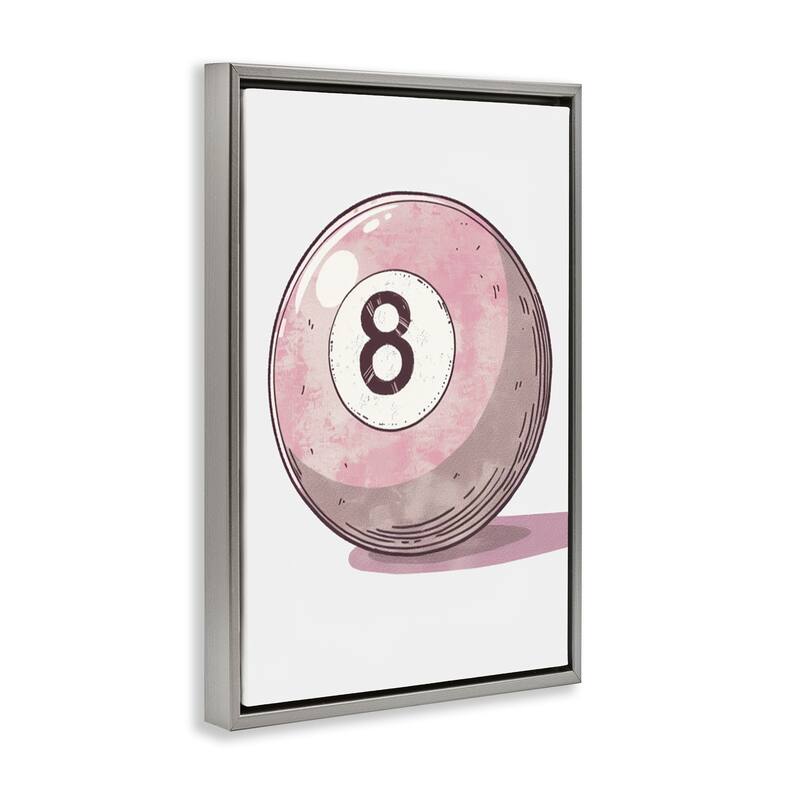 Stupell Pastel Eight Ball Framed Floater Canvas Wall Art Design By LSR Design Studio