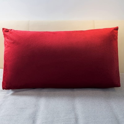 Cheer Collection Hollow Fiber Filled Wedge Pillow with Velvet Cover