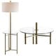 preview thumbnail 1 of 8, JONATHAN Y Trisha 59" Metal/Glass LED Side Table and Floor Lamp, Brass - Brass Gold - 59" H x 18" W x 18" D