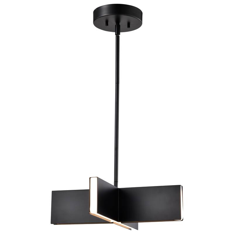 Blaine 16 Inch LED Pendant Matte Black Acrylic Lens - Matte Black
