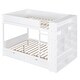 preview thumbnail 6 of 13, Full-Over-Full Bunk Bed with 2-Drawers, Multi-Layer Cabinet and Guardrails for Safety, No Box Spring Needed, White