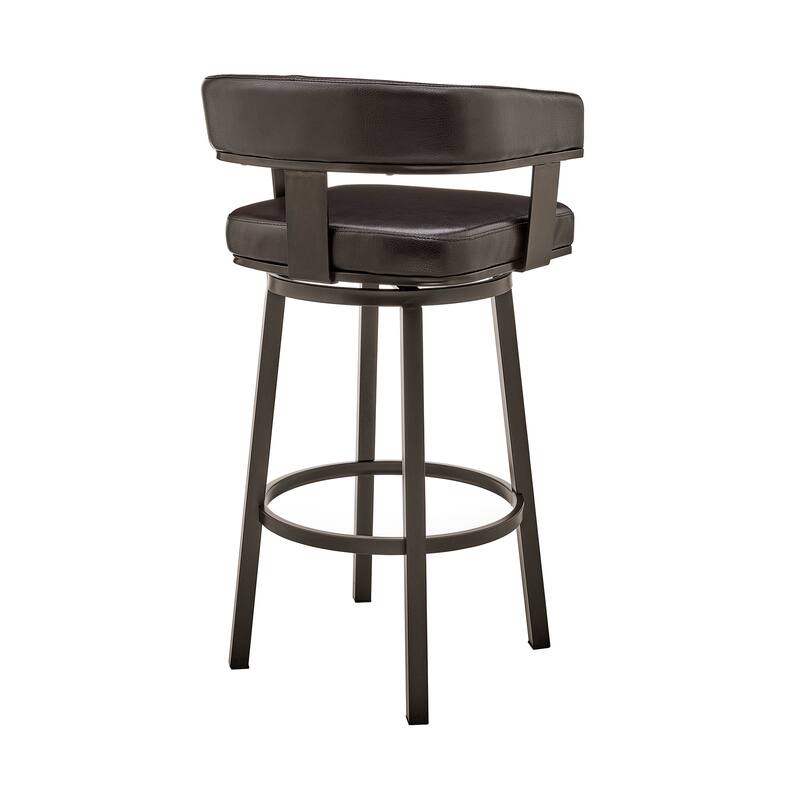 Cohen Modern Swivel Bar Stool, Upholstered Counter Chair with Metal Frame