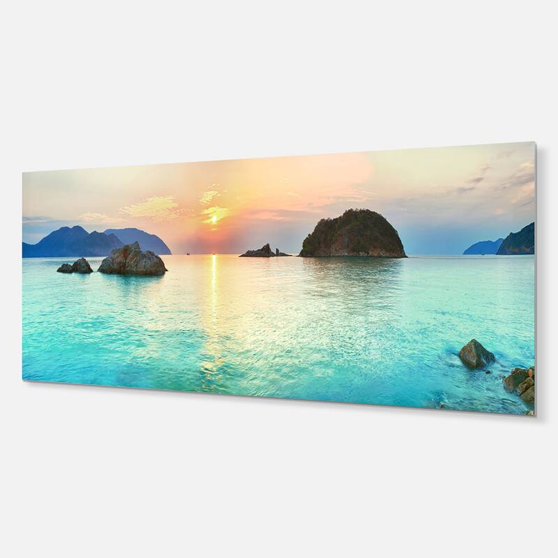 Designart 'Sunrise Panorama' Photography Metal Wall Art