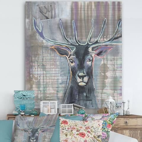 Designart "Dear Deer" Cottage Gallery-wrapped Canvas