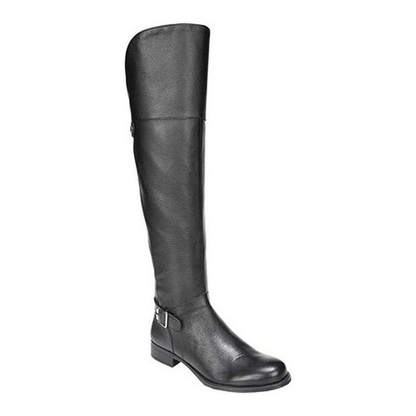 Shop Naturalizer Women's January OverTheKnee Wide Calf Riding Boot Black Leather Overstock