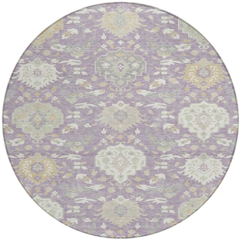 HomeRoots Damask Traditional Rectangle Outdoor Rug