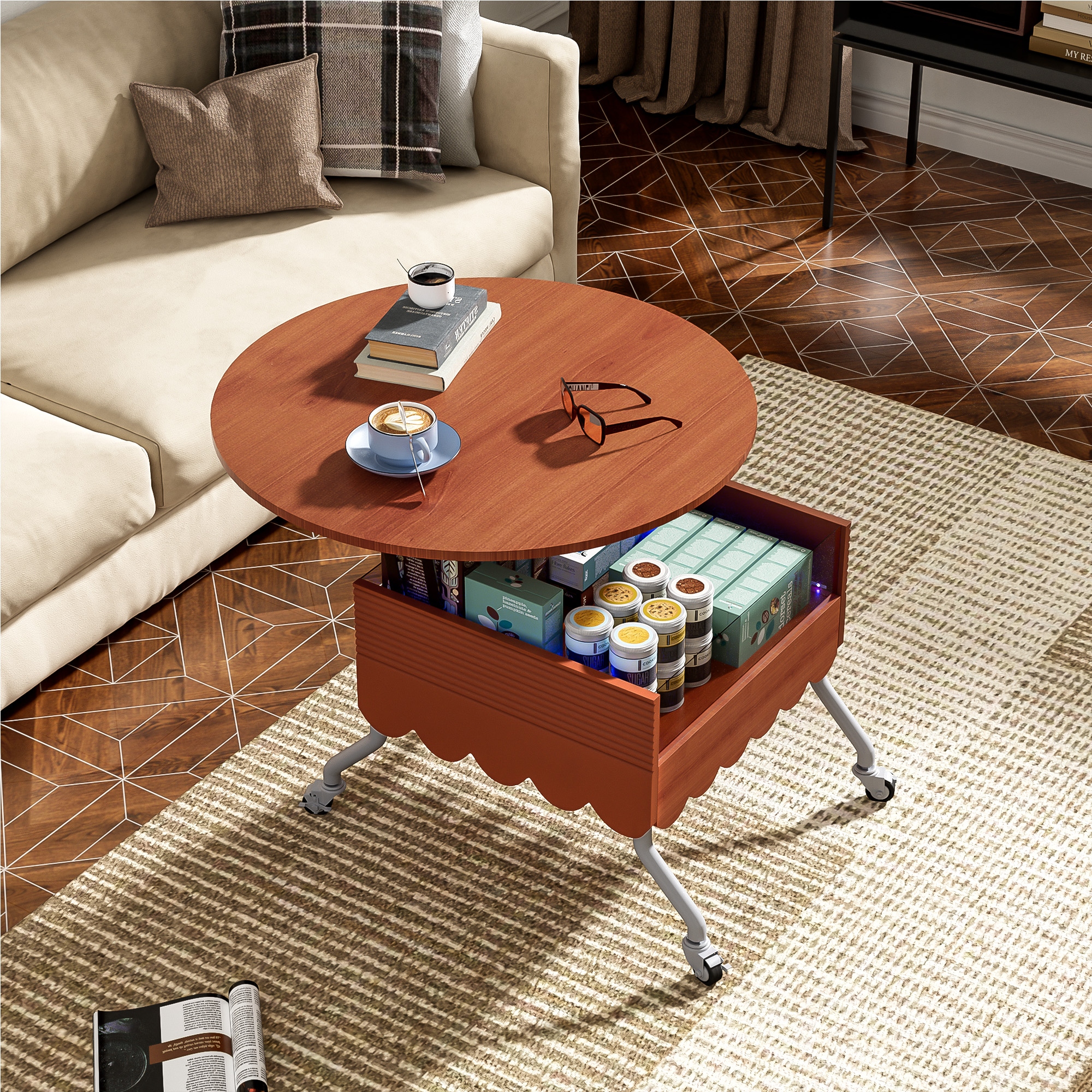 Wood and metal lift top coffee table hotsell