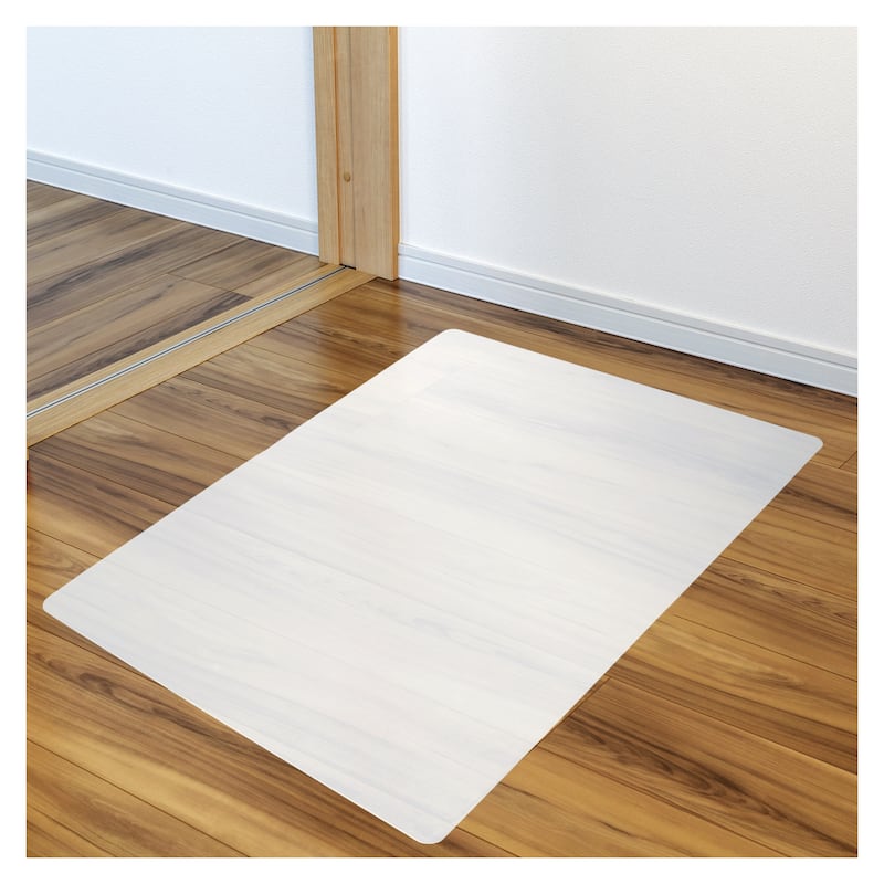Cleartex® Polypropylene Rectangular Anti-Slip Foldable Chair Mat for Hard Floors - 36" x 48"
