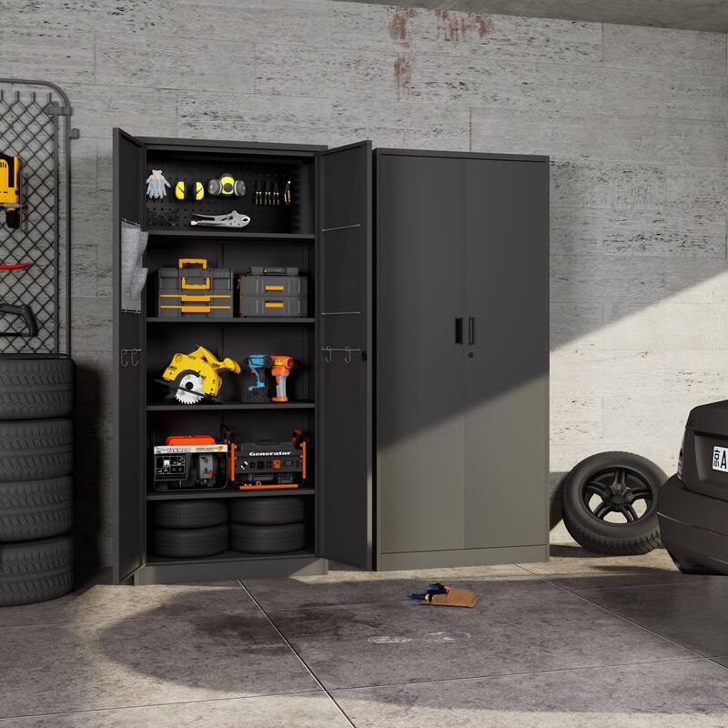Versatile Metal Storage Cabinet for Various Spaces, Enhancing Organization