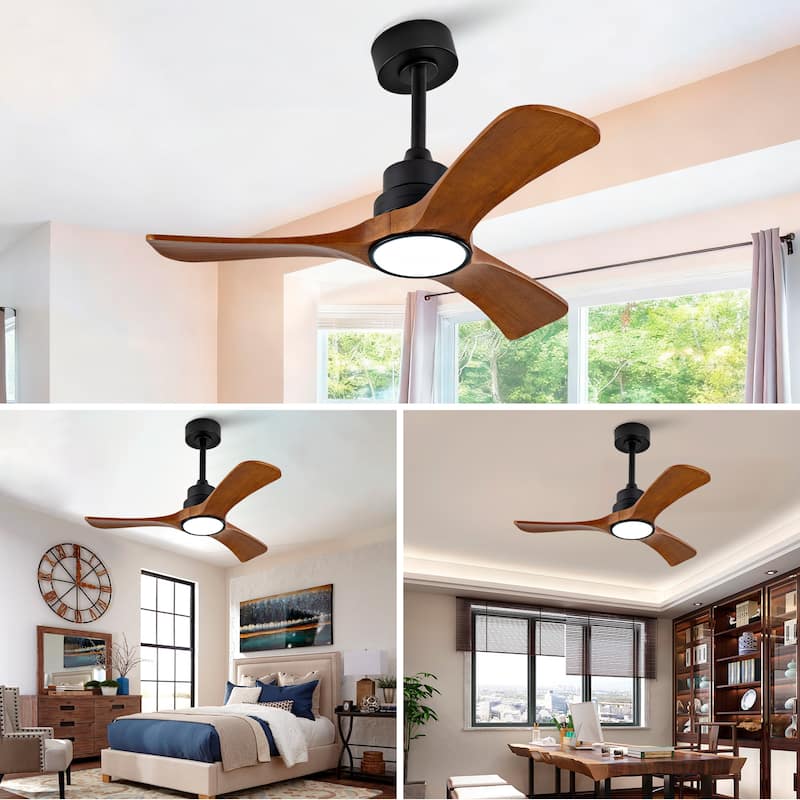 36" Ceiling Fan Light with 6-Speed Remote Control Reversible DC Motor