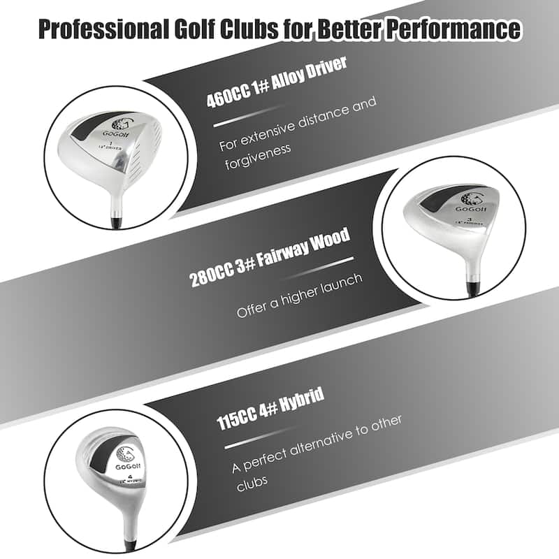 Ladies Womens Complete Golf Clubs Set 10 Pieces Includes Alloy Driver - See Details