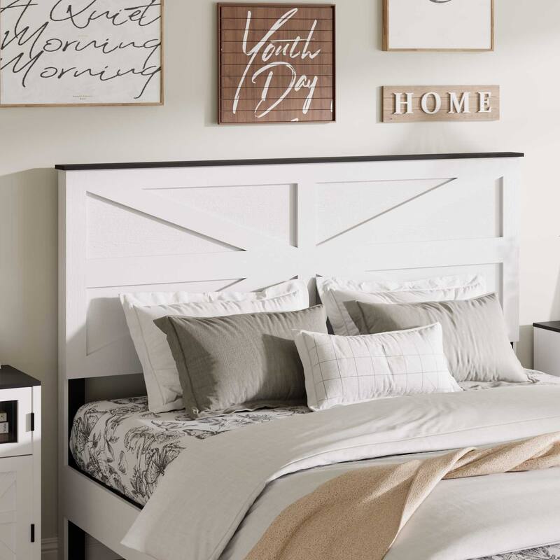 Wooden Bed Frame, Platform Bed with Large Under Bed Storage Space