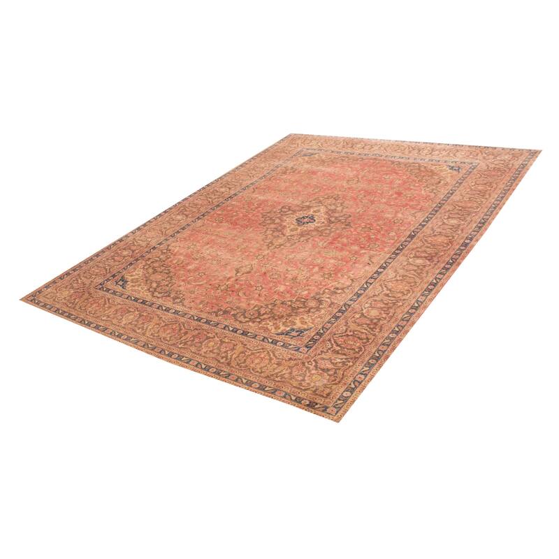 ECARPETGALLERY Hand-knotted Antalya Vintage Red Wool Rug - 9'7 x 12'10