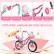 preview thumbnail 5 of 8, Girls Bike with Basket Doll Seat Training Wheels Ages 3 to 8