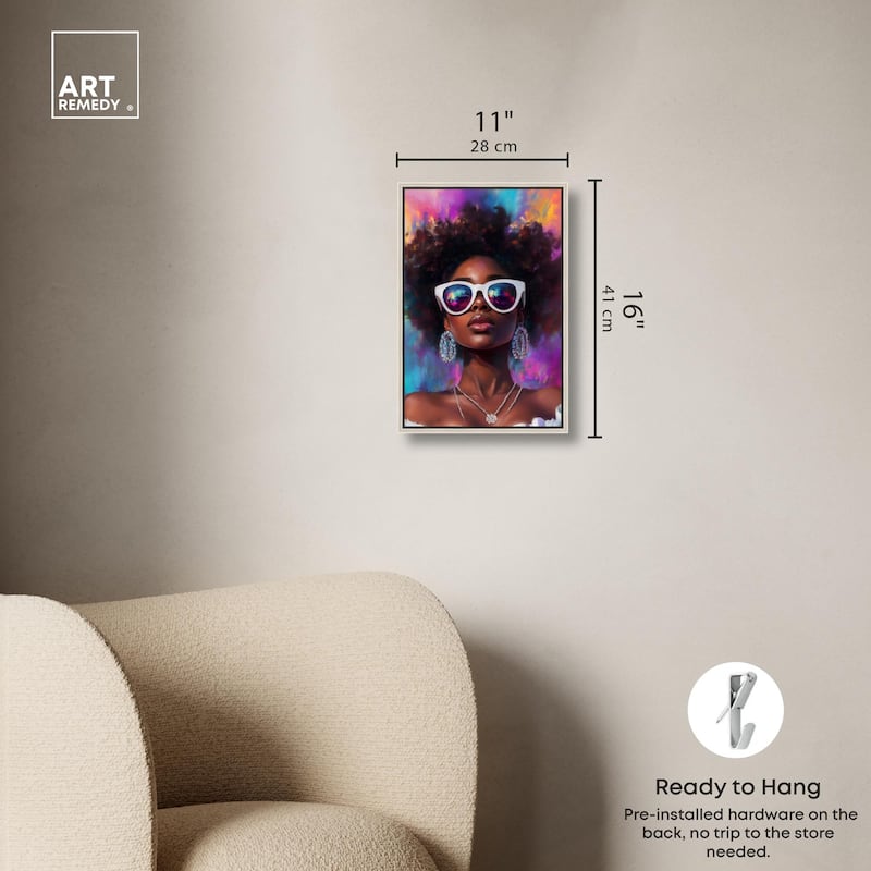 Bold Colorful Curls Canvas by Art Remedy