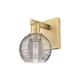 Option Brushed Brass / Light Smoke Deco Swirl