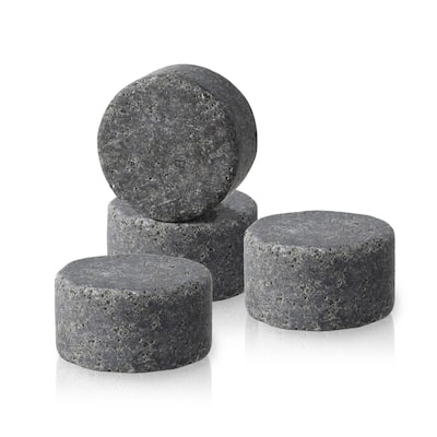 True Glacier Rocks, Black Granite Drink Chillers, Set of 6 Ice Cocktail Rocks, Bar Accessories