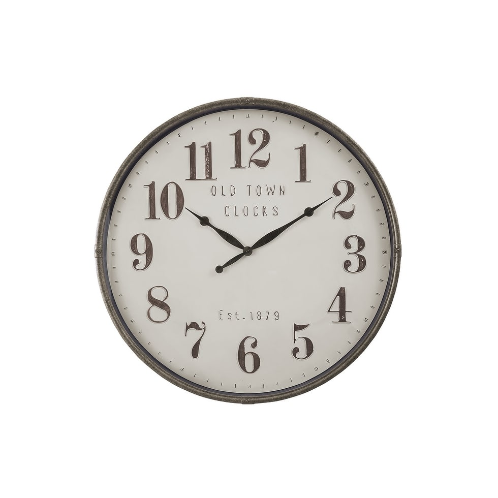 30 in Oversized with Arabic-Standard Brown Wall Clock - 30 in