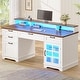 preview thumbnail 30 of 33, Executive Desk Drawers Home Office Desk Storage Cabinet